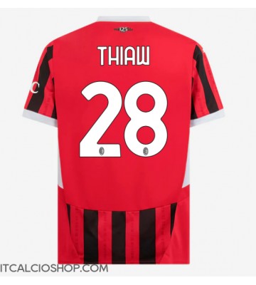 AC Milan Malick Thiaw #28 Prima Maglia 2024-25 Manica Corta